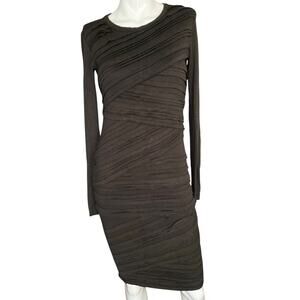 Bailey 44 Olive Green Bodycon Midi Dress Small